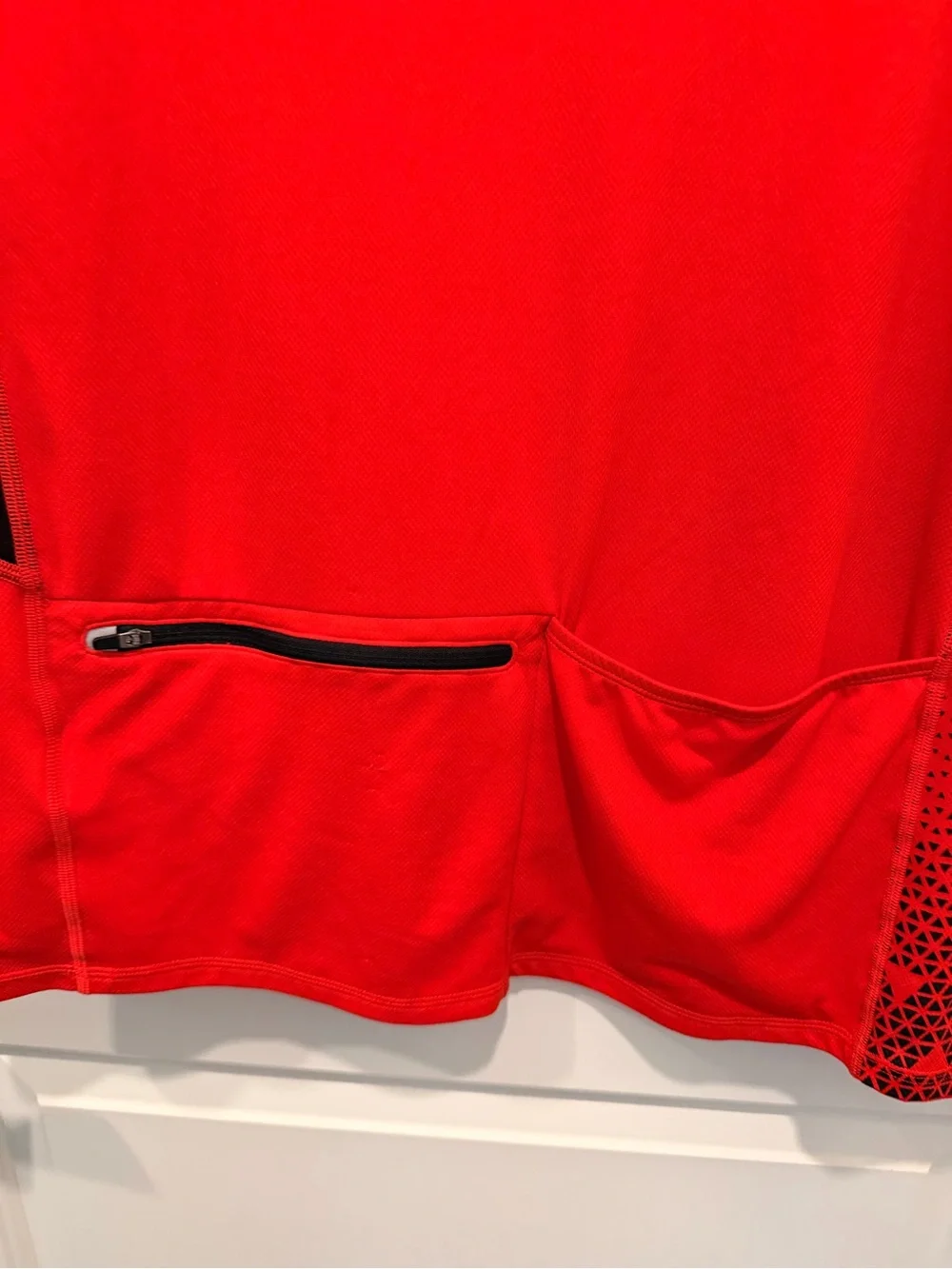 The North Face FlashDry Men's Red Black Geometric Athletic Cycling Shirt XL